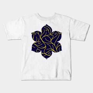 Blue Velvet, Golden Vines Kids T-Shirt